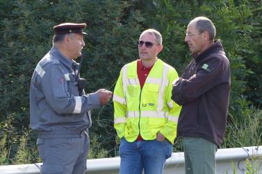 Großübung des Bezirksfeuerwehrverbandes Untervinschgau in Laas (Gefahrgutunfall auf der Laaser Geraden) und in Schlanders (Rauchentwicklung im Krankenhaus), 9. Juni 2018; Fotos: Sepp