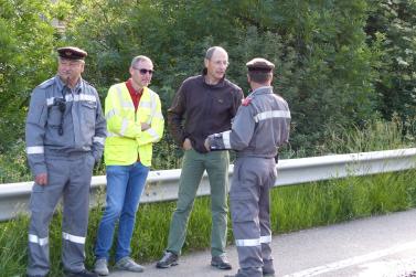 Großübung des Bezirksfeuerwehrverbandes Untervinschgau in Laas (Gefahrgutunfall auf der Laaser Geraden) und in Schlanders (Rauchentwicklung im Krankenhaus), 9. Juni 2018; Fotos: Sepp