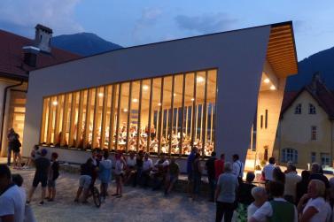 Segnung des Pavillons im Dorfanger von Mals am Herz-Jesu-Sonntag 2019; Fotos: Sepp