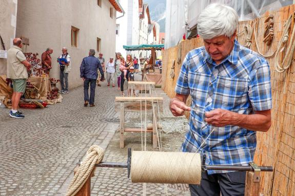 Mittelalter und altes Handwerk in Glurns beim Laubenmarkt am 15.06.2019. Fotos: Sepp