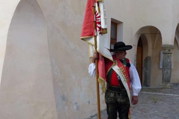 Segnung des Pavillons im Dorfanger von Mals am Herz-Jesu-Sonntag 2019; Fotos: Sepp