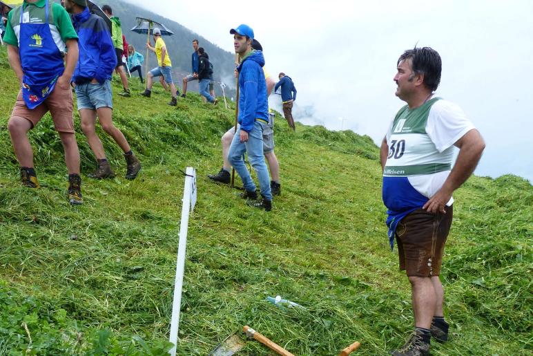 Landesentscheid im Handmähen am 28. Juli 2019 in Trumsberg in Kastelbell. Fotos: Sepp