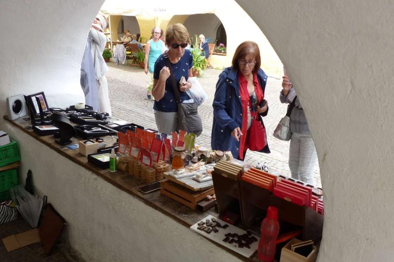 Mittelalter und altes Handwerk in Glurns beim Laubenmarkt am 15.06.2019. Fotos: Sepp